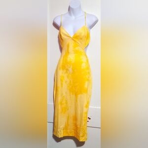 NWT SHEIN Yellow Tie-Dye Dress